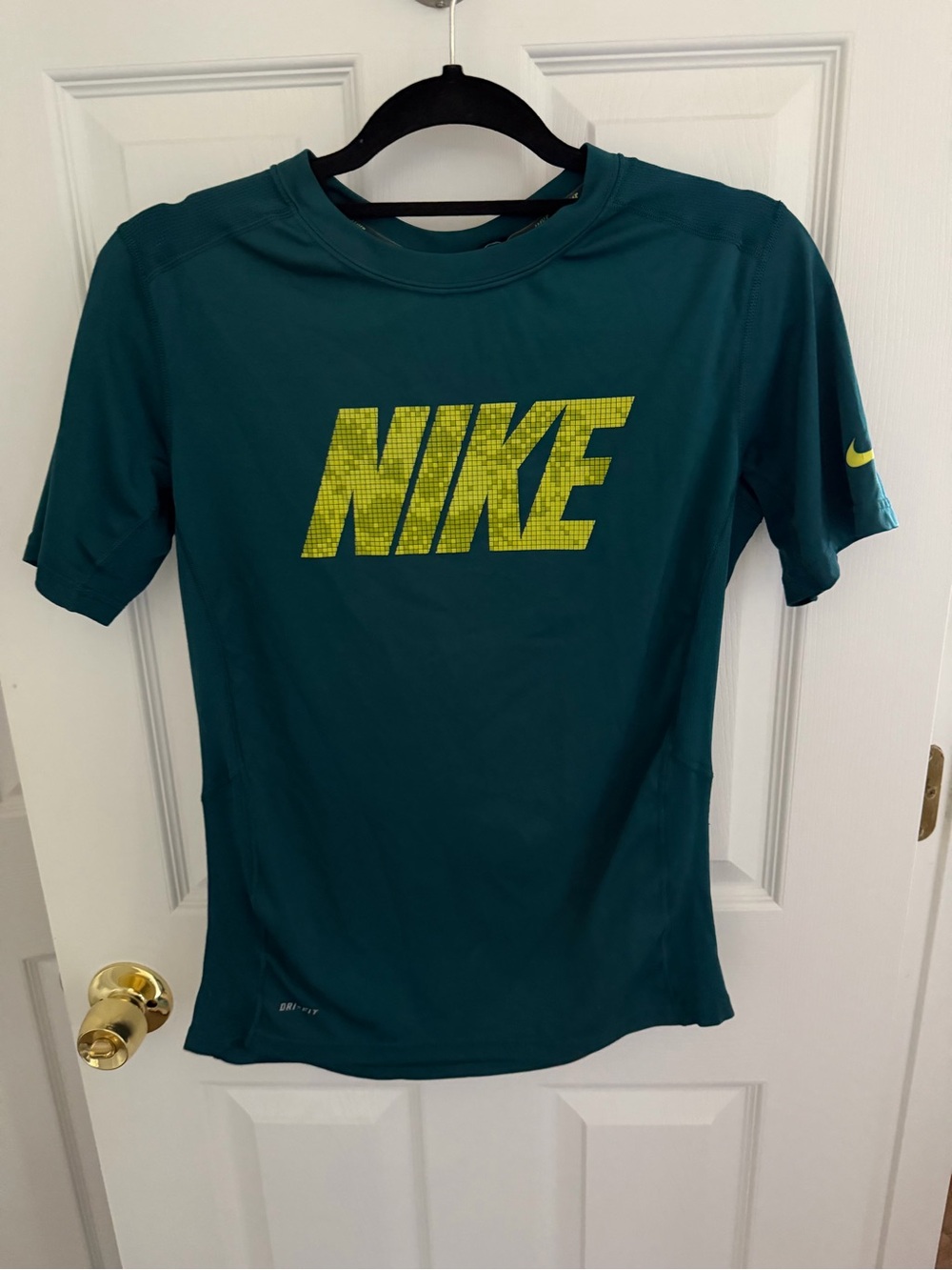 Boy's Nike Teal Blue Green Dri Fit Tee Shirt Size Extra Large